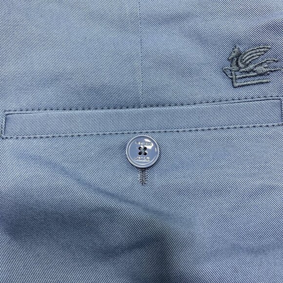 NEW ETROMens Shorts Sugar Paper Blue Size 56 Straight Leg Cotton Blend Bermuda - Picture 7 of 8